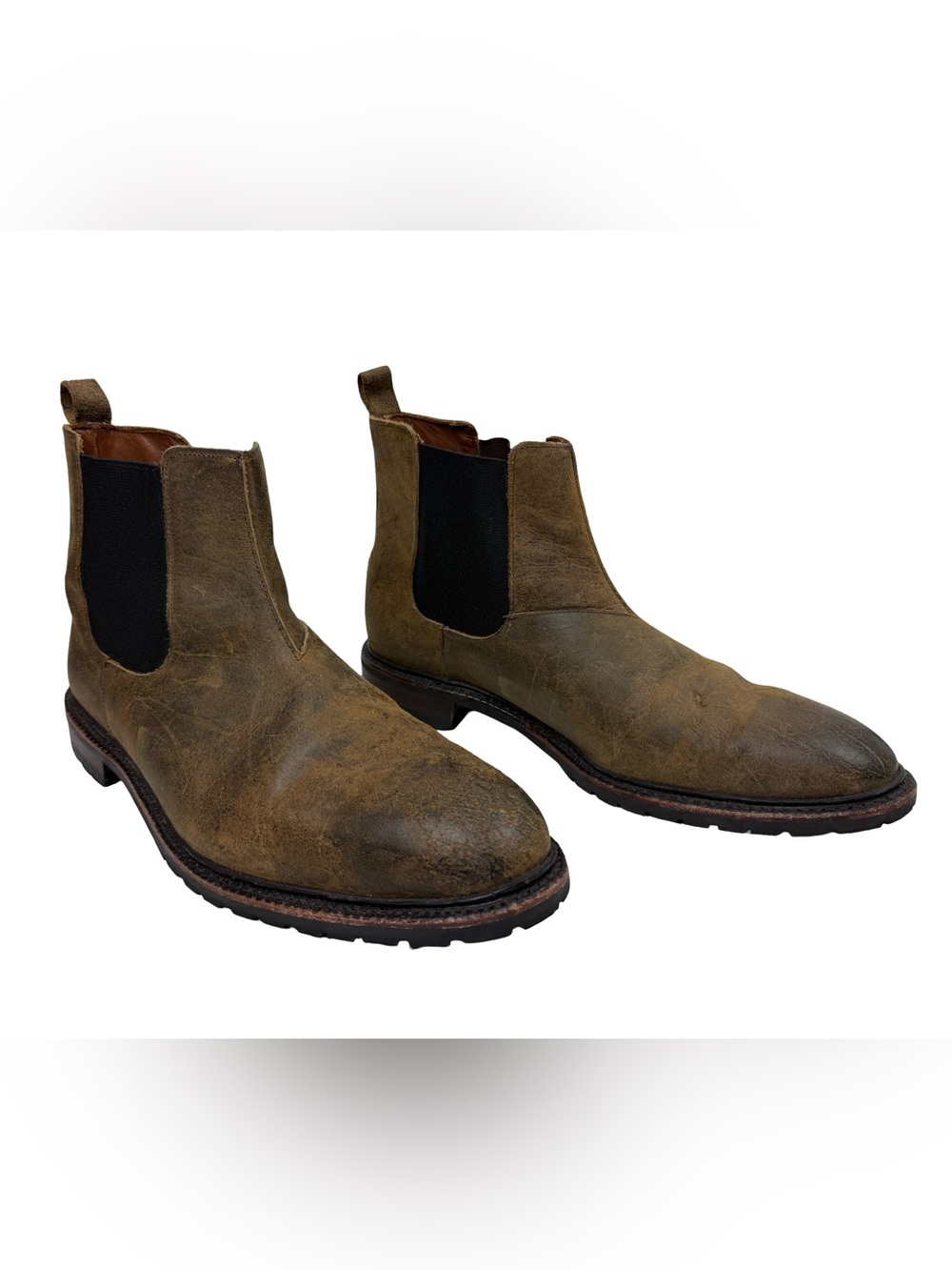 Allen Edmonds Ashbury Men’s 11.5 D Brown Distressed Leather Ankle Chukka Boots